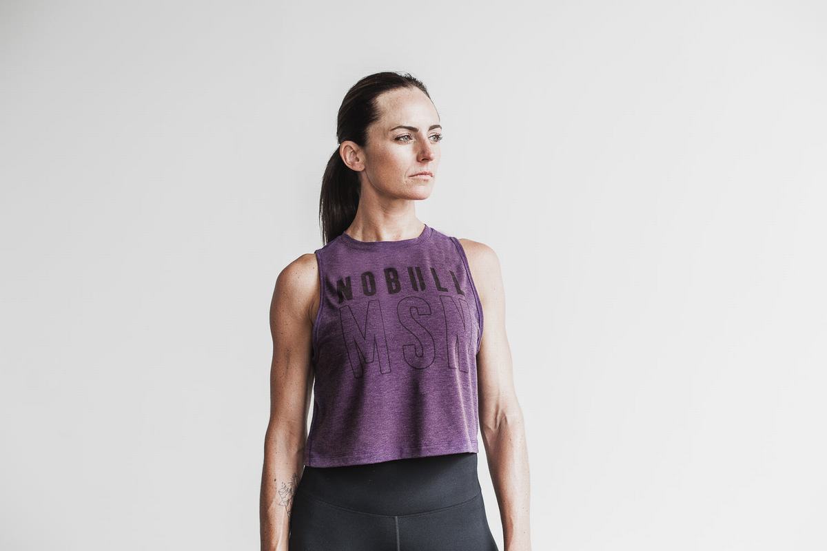 Nobull Muscle (Madison) Women\'s Tank Tops Purple | Australia (IQ2754)